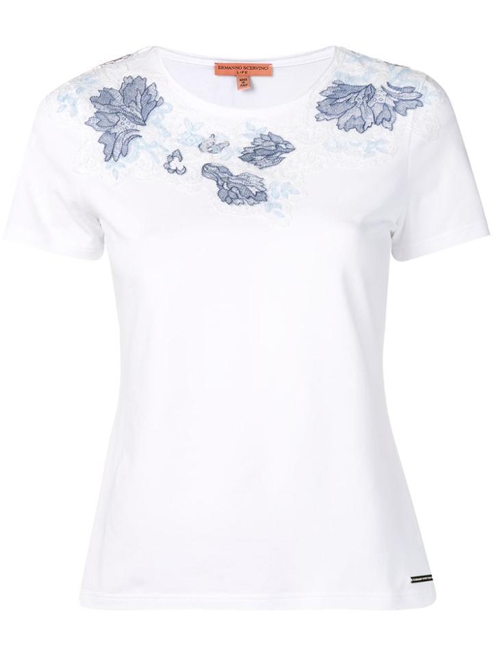 Ermanno Scervino Floral Print T-shirt - White