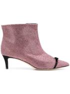 Marco De Vincenzo Pointed Boots - Pink & Purple