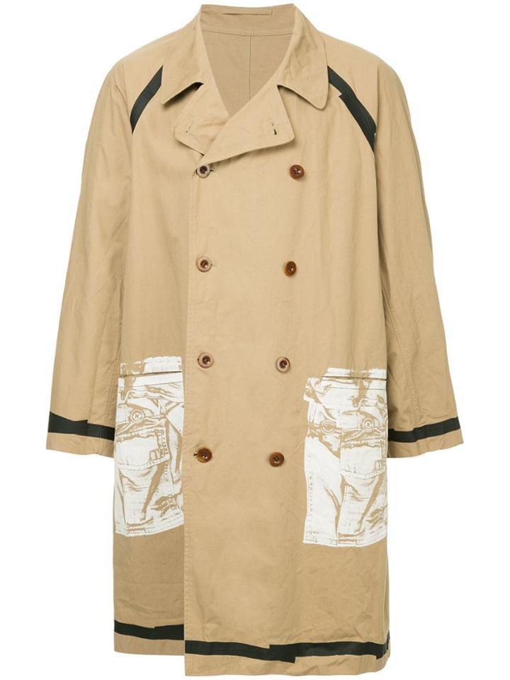 Kolor Beacon Double Breasted Midi Coat - Brown