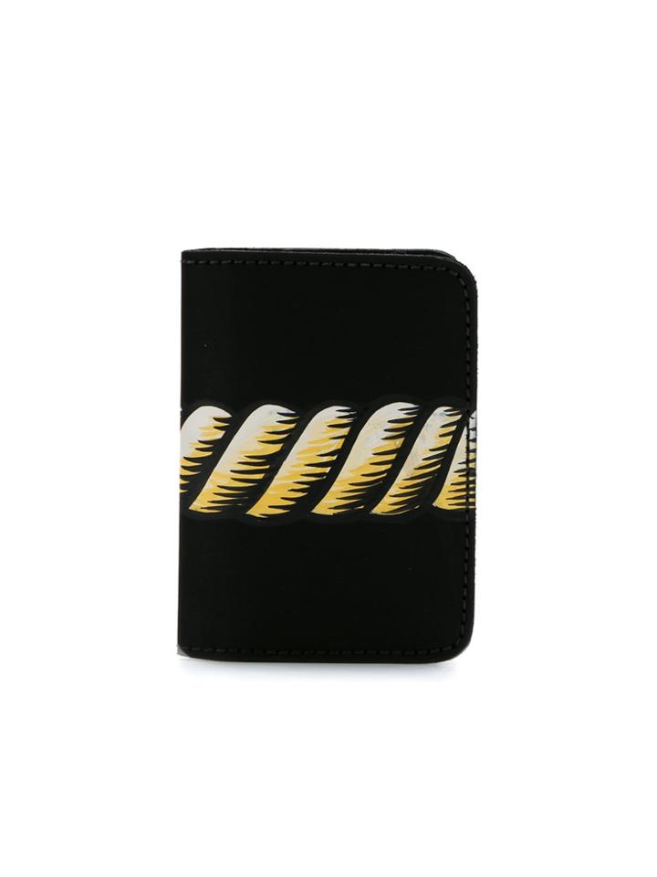 À La Garçonne Rope Print Wallet - Black