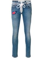 Off-white Diagonals Print Jeans - Blue