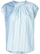 3.1 Phillip Lim Asymmetric Striped T-shirt - Blue