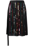 Marco De Vincenzo Sequin Striped Skirt - Black