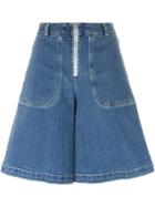 See By Chloé Wide Leg Denim Shorts