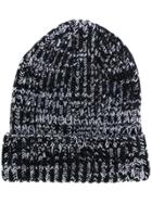 Alexander Mcqueen Two Tone Beanie - Black