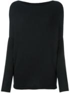 Kristensen Du Nord Round Neck Jumper, Women's, Size: 2, Black, Cashmere/silk/leather