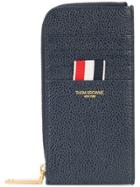 Thom Browne Half Zip Around Wallet With Contrast 4-bar Stripe In