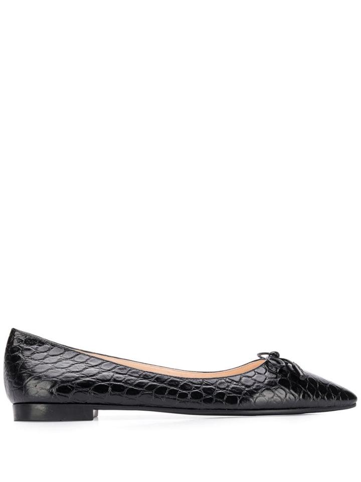 Prada Pointed Toe Ballerinas - Black