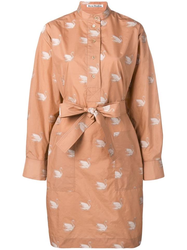 Acne Studios Belted Shirt Dress - Pink