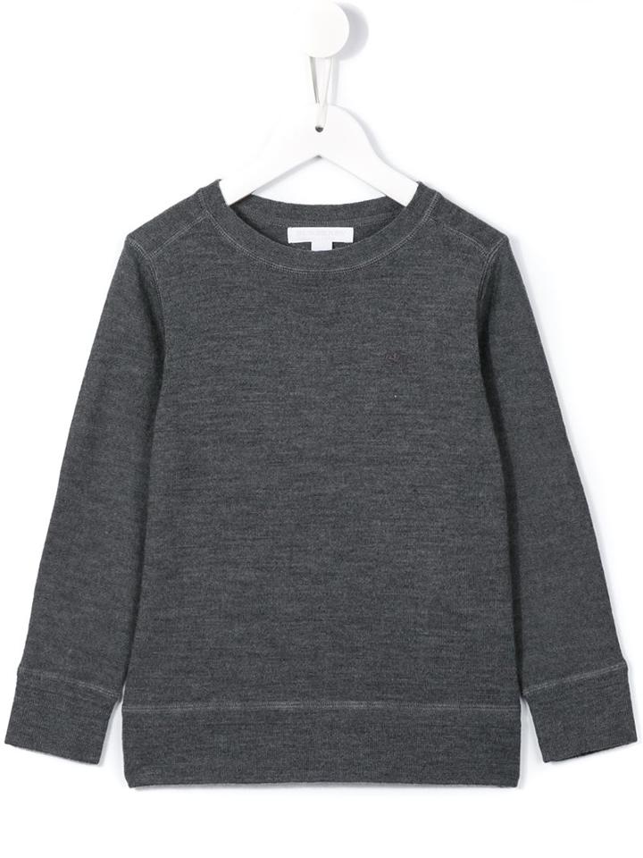 Burberry Kids Elbow Patch Jumper, Boy's, Size: 7 Yrs, Grey