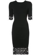 Milly Laser Cut Slim-fit Dress - Black