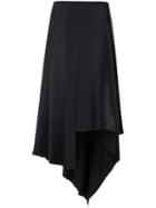 Elizabeth And James Asymmetric Skirt, Women's, Size: 10, Black, Silk