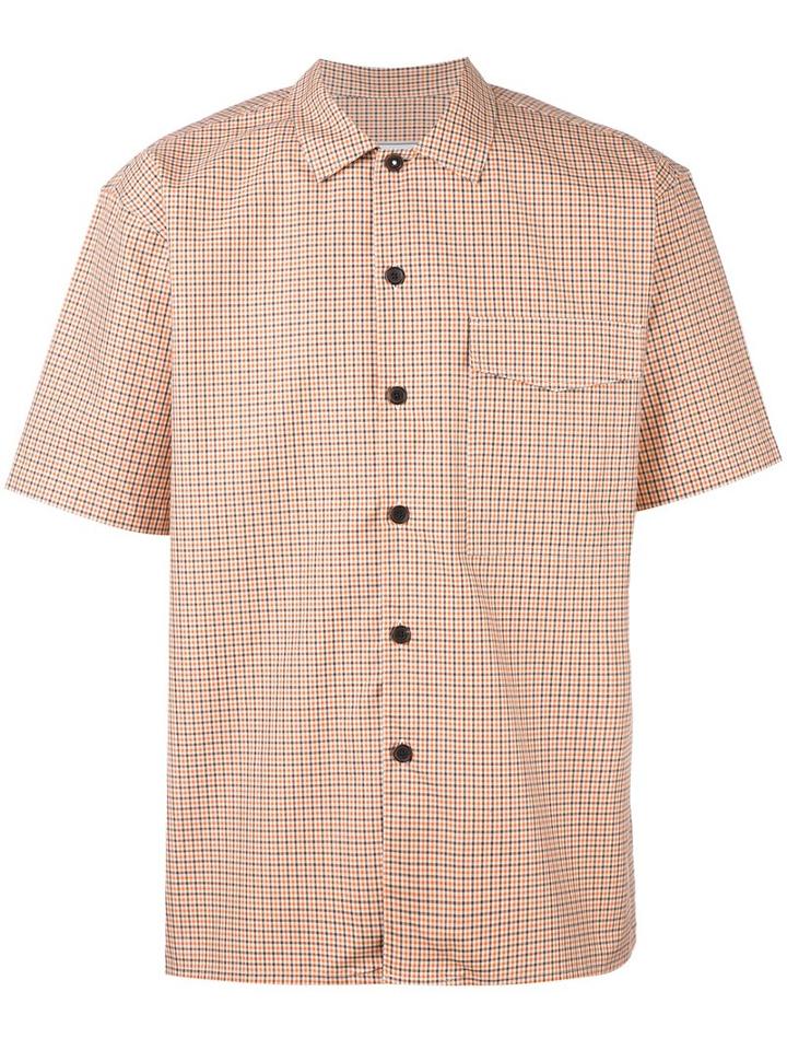 Ami Alexandre Mattiussi Short Sleeve Shirt, Size: 37, Yellow/orange, Cotton