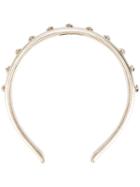 Red Valentino - Star Studded Headband - Women - Calf Leather/metal (other) - One Size, Grey, Calf Leather/metal (other)