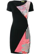 Versace Jeans - Contrast Printed Fitted Dress - Women - Polyester/spandex/elastane/viscose/polyimide - 44, Black, Polyester/spandex/elastane/viscose/polyimide