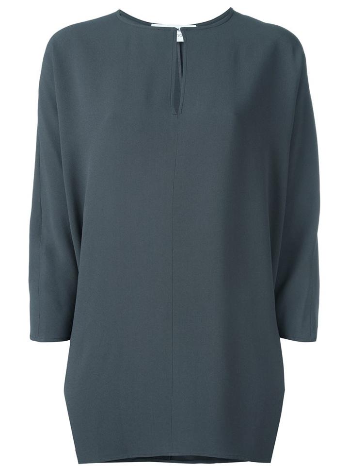 Gianluca Capannolo Relaxed Fit Blouse, Women's, Size: 42, Grey, Acetate/viscose