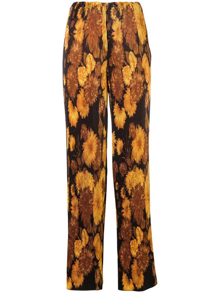Richard Quinn Printed Palazzo Trousers - Yellow