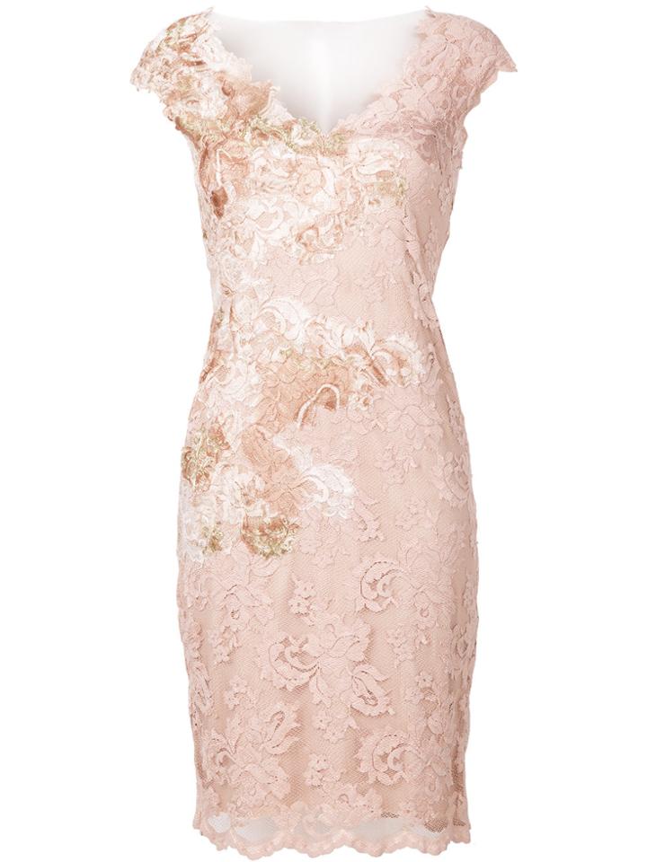 Olvi S V-neck Lace Dress - Pink & Purple