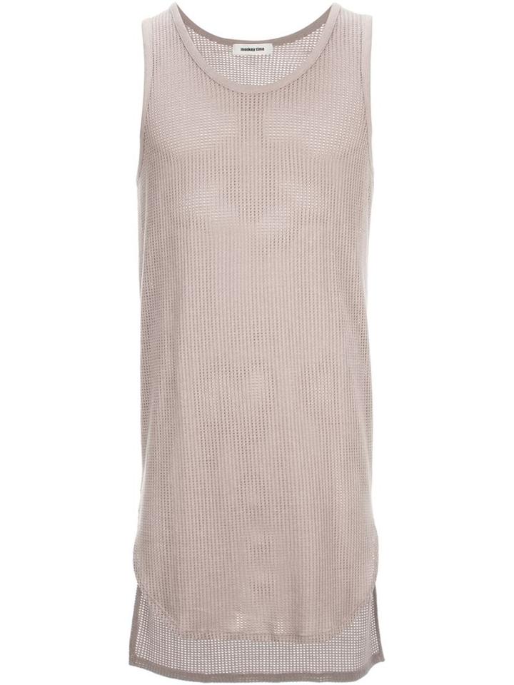 Monkey Time Basket Tank, Men's, Size: L, Nude/neutrals, Cotton/polyester