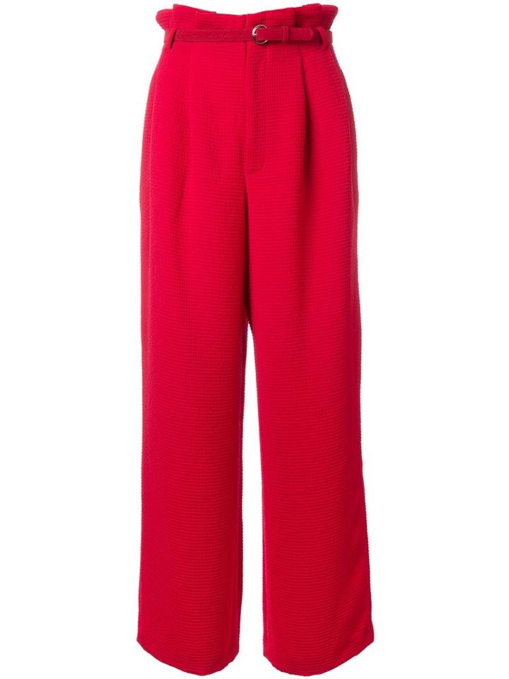 G.v.g.v. Textured Pleated Wide Trousers