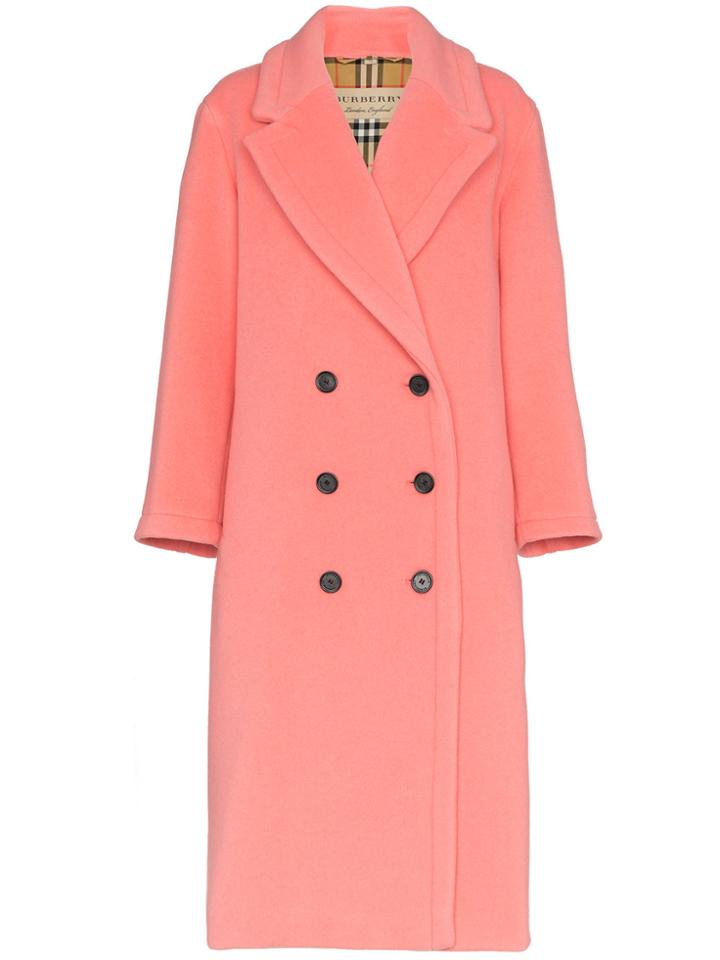 Burberry Walsingham Double Breasted Virgin Wool Cashmere Blend Coat -