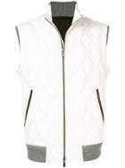 Ermenegildo Zegna Quilted Waistcoat - White