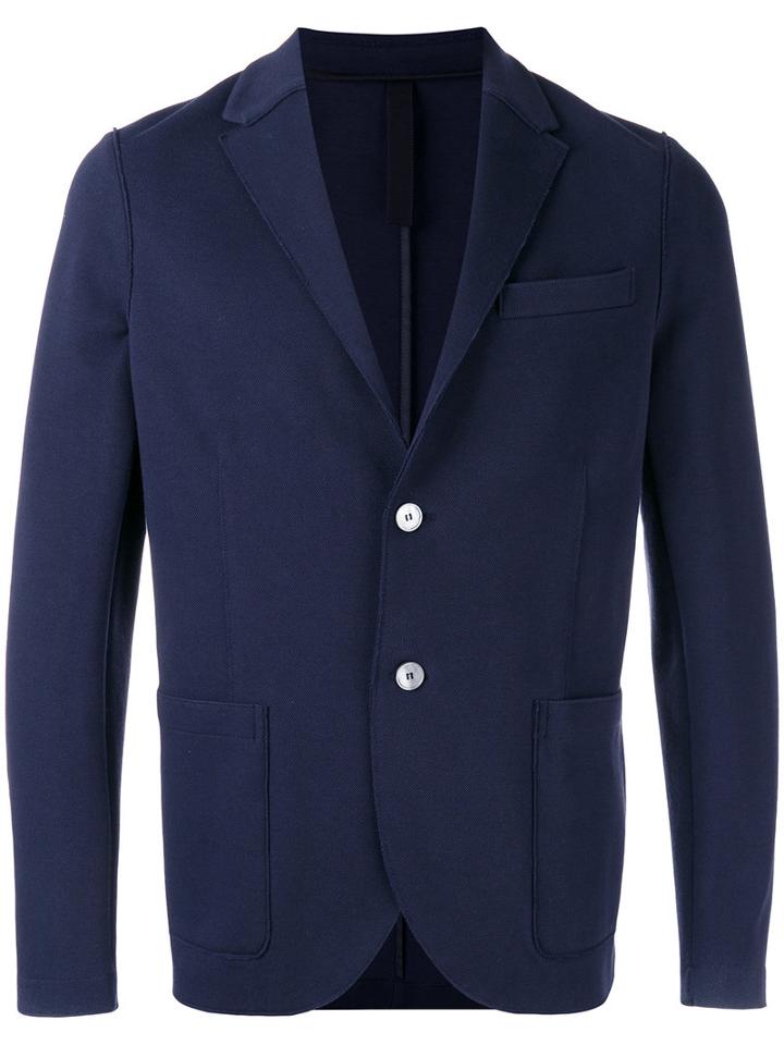 Harris Wharf London Classic Blazer, Men's, Size: 50, Blue, Cotton/polyamide/spandex/elastane