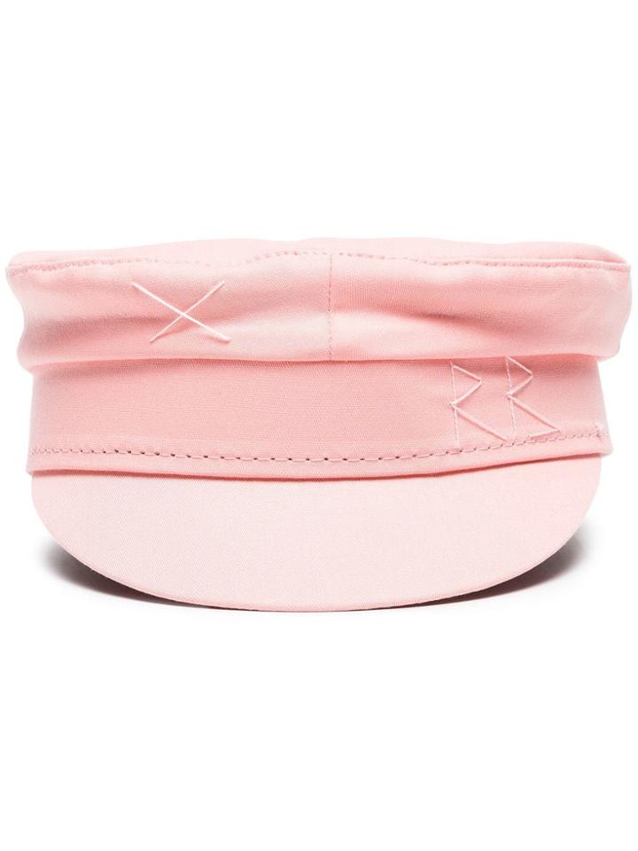 Ruslan Baginskiy Pink Logo Cotton Baker Boy Cap - Pink & Purple