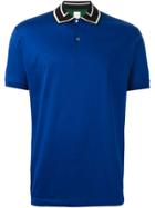 Paul Smith Contrasting Collar Polo Shirt - Blue