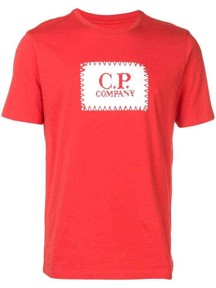 Cp Company Logo Print T-shirt - Red