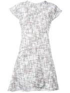 Chanel Pre-owned Cap Sleeve Tweed Dress - White