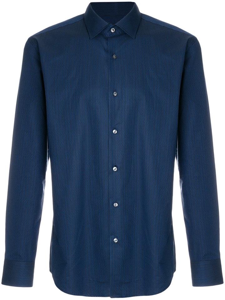 Boss Hugo Boss Jacquard Pattern Shirt - Blue