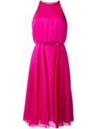 Halston Heritage Halterneck Dress, Women's, Size: 6, Pink/purple, Polyester