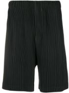 Homme Plissé Issey Miyake Pleated Bermuda Shorts - Black