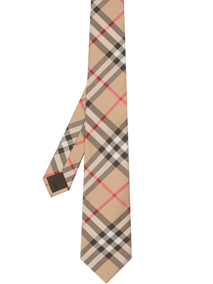 Burberry Modern Cut Vintage Check Silk Tie - Brown