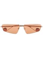 Gucci Eyewear Angled Frame Sunglasses - Gold