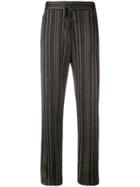 Marco De Vincenzo - Striped Drawstring Trousers - Women - Polyamide/polyester/acetate - 40, Women's, Polyamide/polyester/acetate