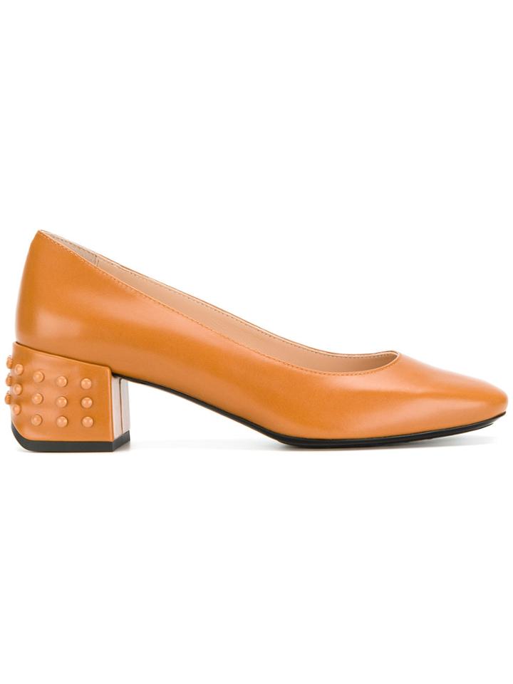 Tod's Stud-detail Block-heel Pumps - Brown