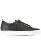 Lanvin Perforated Logo Trainers - Black