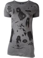Diesel 'wady' T-shirt, Women's, Size: Medium, Grey, Viscose