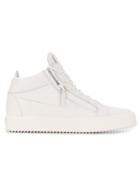 Giuseppe Zanotti Design Kriss Mid-top Sneakers, Men's, Size: 44, White, Leather/rubber