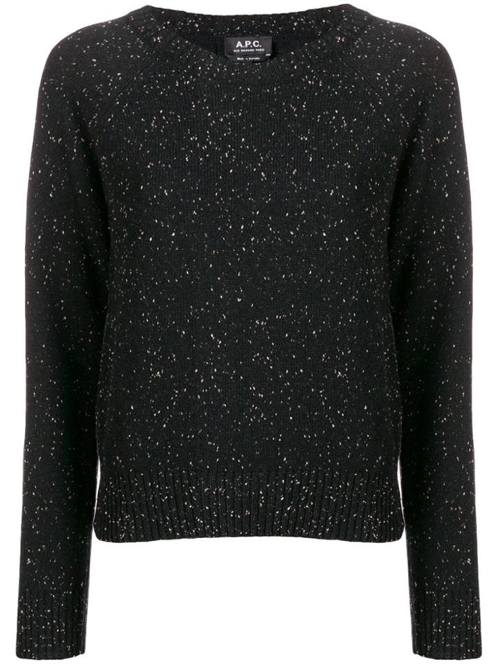 A.p.c. Round Neck Sweater - Black