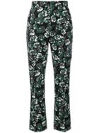 Marni Poetry Flower Printed Trousers - Green