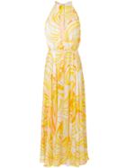 Emilio Pucci Printed Halterneck Maxi Dress - Yellow & Orange