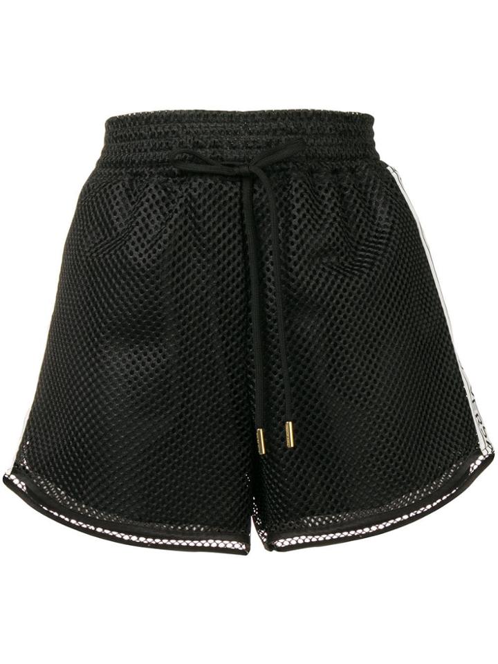 Versace Jeans Side Logo Band Mesh Shorts - Black