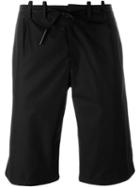 Maison Margiela Tie Fastening Shorts, Men's, Size: 50, Black, Cotton/calf Leather