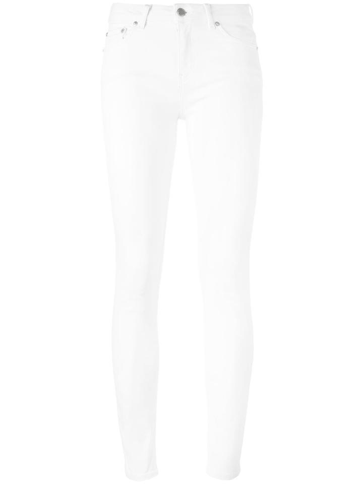 Blk Dnm Skinny Jeans, Women's, Size: 28, White, Cotton/polyester/spandex/elastane