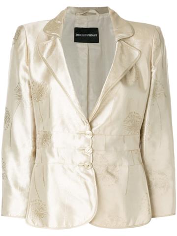 Emporio Armani Vintage Floral-print Metallic Jacket