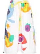 Mira Mikati Abstract Patterned Midi Skirt - Blue