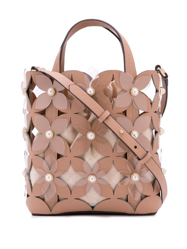 Zac Zac Posen Floral Bouquet Small North/south Shopper Bag - Neutrals